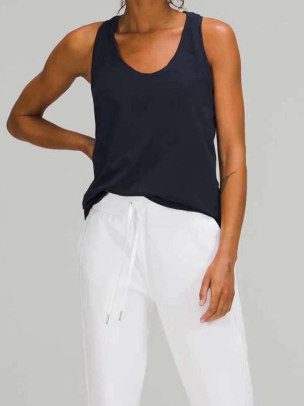 Lululemon Love Cotton Tank In Navy